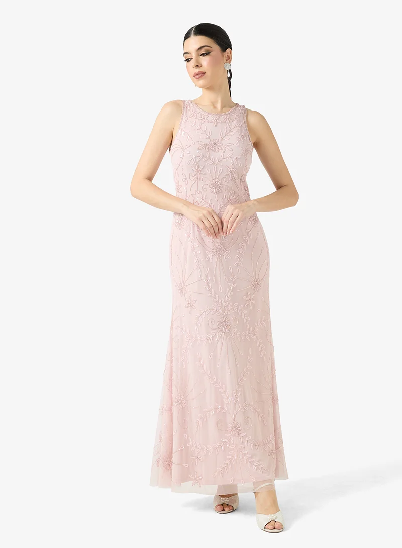 Namshi x  Floral Embroidered Evening Dress for Women | Best Price UAE